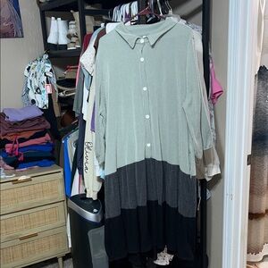 Celine Gray Striped Shirt